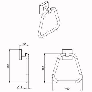 Полотенцедержатель AZARIO NESSY AZ-73111